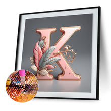Load image into Gallery viewer, Diamond Painting - Full Round - Feather letter K (30*30CM)
