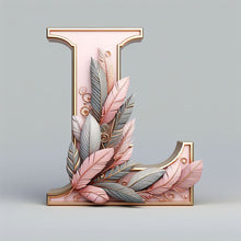 Load image into Gallery viewer, Diamond Painting - Full Round - Feather letter L (30*30CM)
