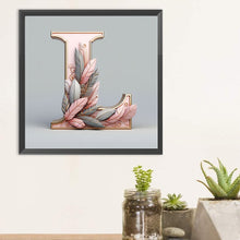Load image into Gallery viewer, Diamond Painting - Full Round - Feather letter L (30*30CM)
