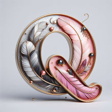 Load image into Gallery viewer, Diamond Painting - Full Round - Feather letter Q (30*30CM)
