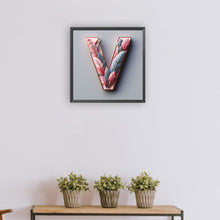 Load image into Gallery viewer, Diamond Painting - Full Round - Feather letter V (30*30CM)

