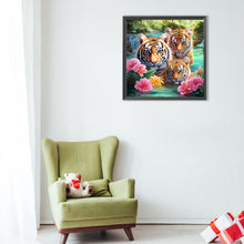 Load image into Gallery viewer, Diamond Painting - Full Round - three tigers (40*40CM)
