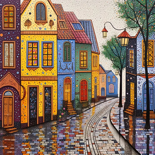 Diamond Painting - Full Round - color house (40*40CM)