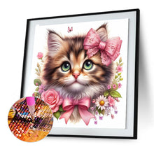 Load image into Gallery viewer, Diamond Painting - Full Round - bow cat (30*30CM)
