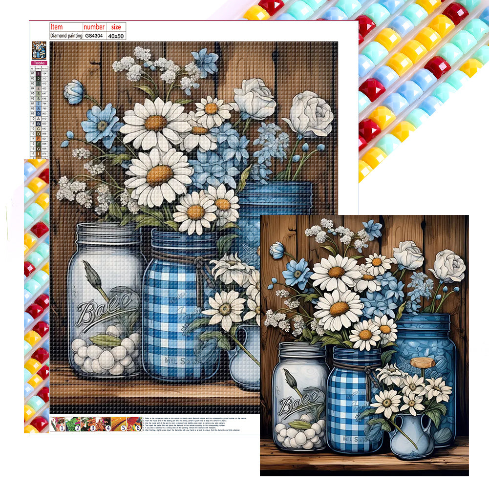 Diamond Painting - Full Square - Daisy vase (40*50CM)