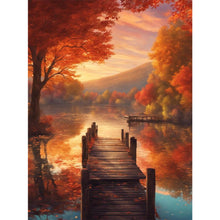 Load image into Gallery viewer, Diamond Painting - Full Square - Autumn lake view (45*60CM)
