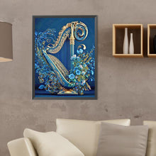 Load image into Gallery viewer, Diamond Painting - Full Round - flowers and harp (30*40CM)
