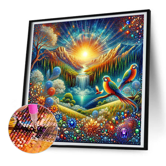 Diamond Painting - Full Round - beautiful dawn landscape (30*30CM)