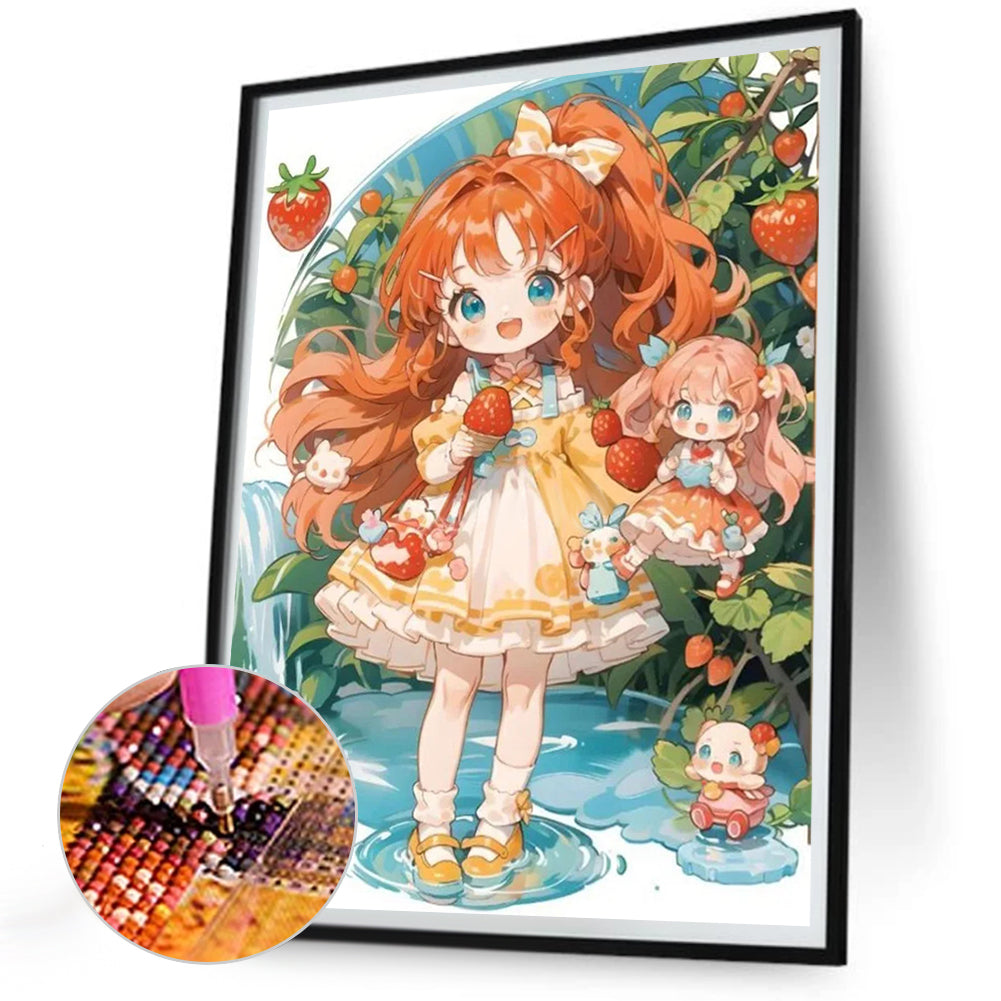 Diamond Painting - Full Round - girl (30*40CM)