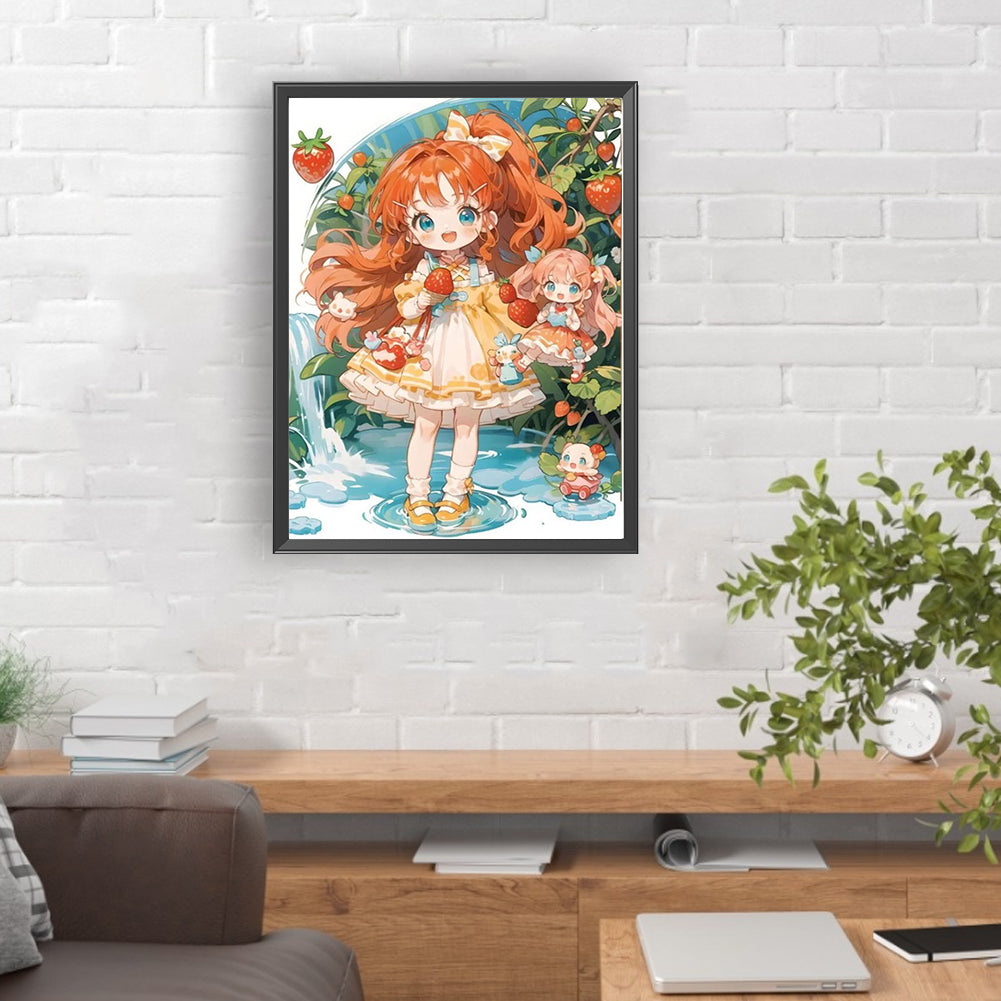 Diamond Painting - Full Round - girl (30*40CM)