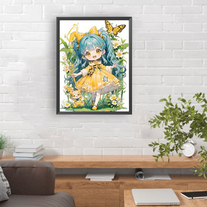 Diamond Painting - Full Round - girl (30*40CM)