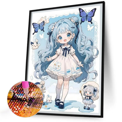 Diamond Painting - Full Round - girl (30*40CM)