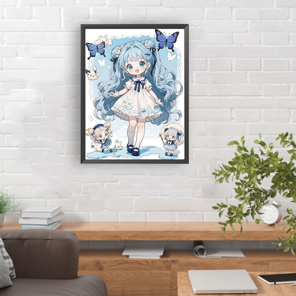 Diamond Painting - Full Round - girl (30*40CM)