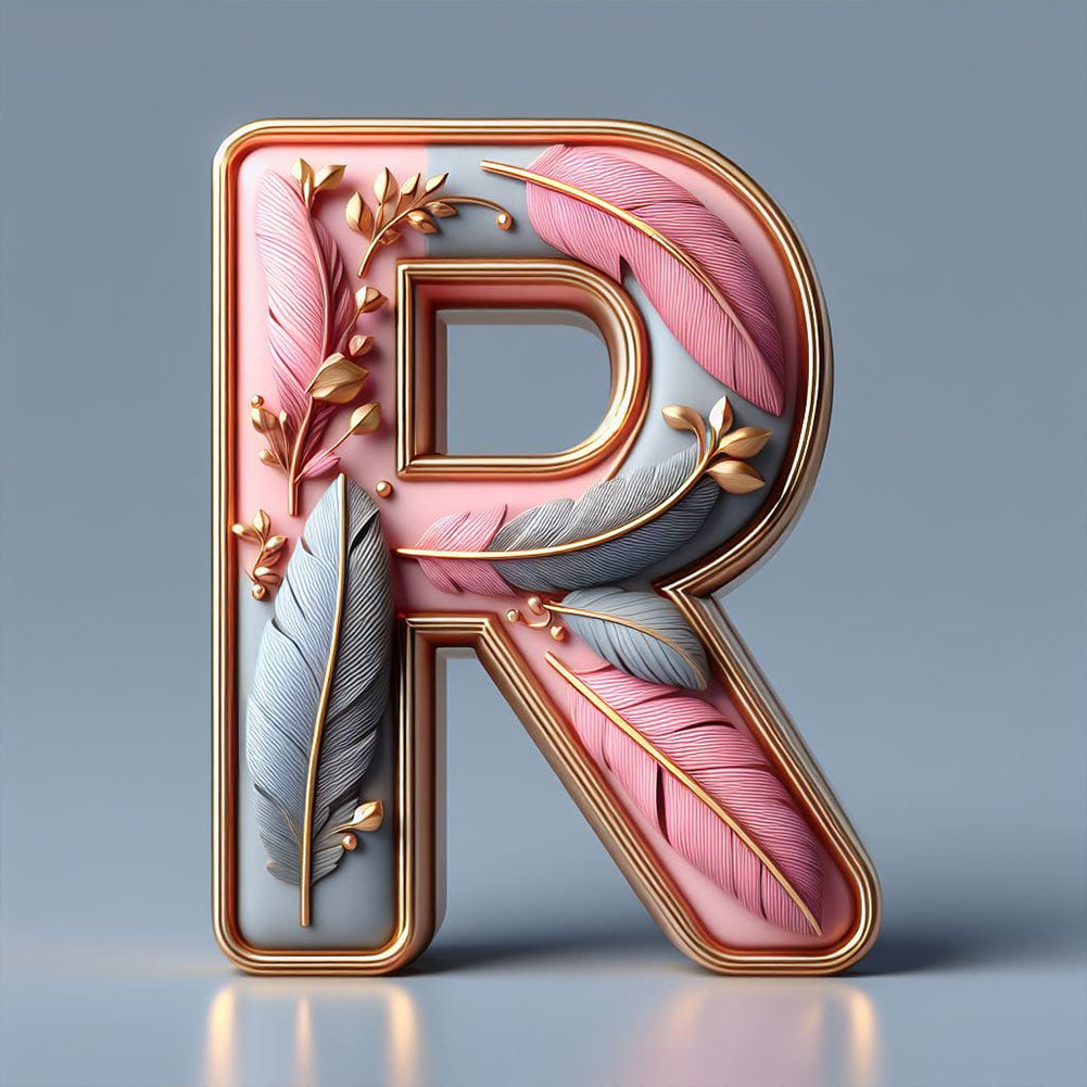 Diamond Painting - Full Round - Letter R (40*40CM)