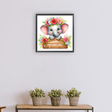 Load image into Gallery viewer, Diamond Painting - Full Round - Elephant Mother&#39;s Day Slogan (30*30CM)
