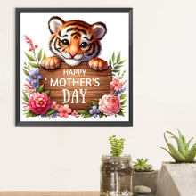 Load image into Gallery viewer, Diamond Painting - Full Round - Tiger Mother's Day Slogan (30*30CM)
