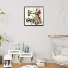 Load image into Gallery viewer, Diamond Painting - Partial Special Shaped - Retro nostalgic flower sewing machine (30*30CM)
