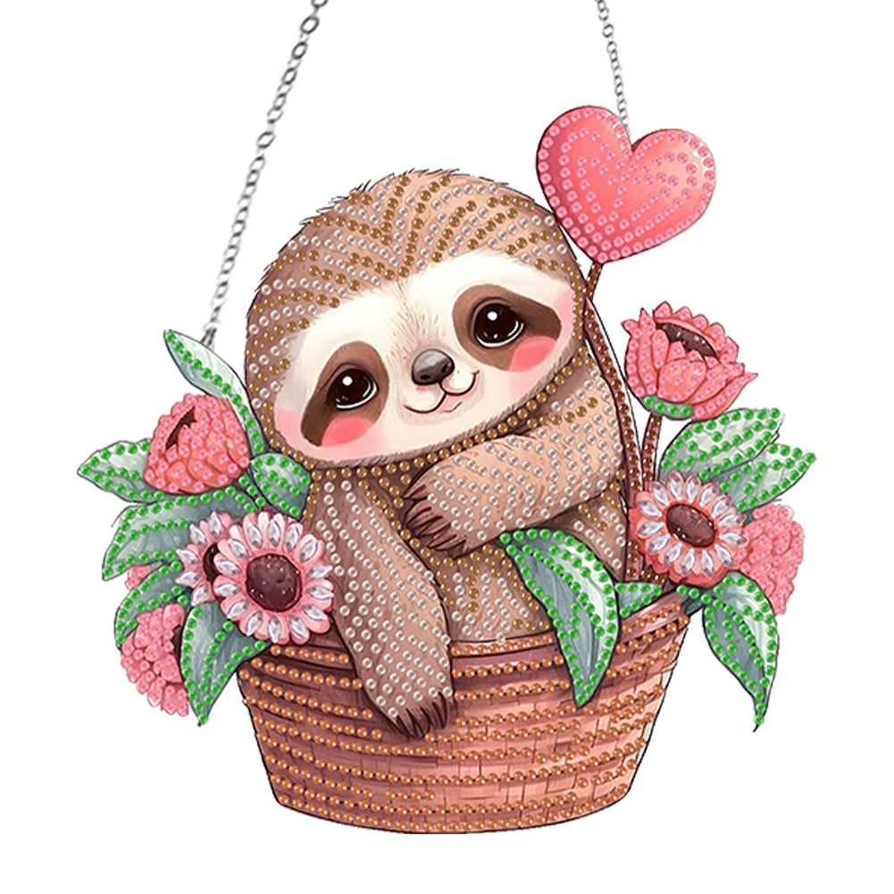 Animal Diamond Art Hanging Pendant Colorful 5D DIY Diamond Painting Dots Pendant