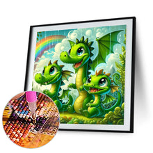 Load image into Gallery viewer, Diamond Painting - Full Square - rainbow green dragon (30*30CM)
