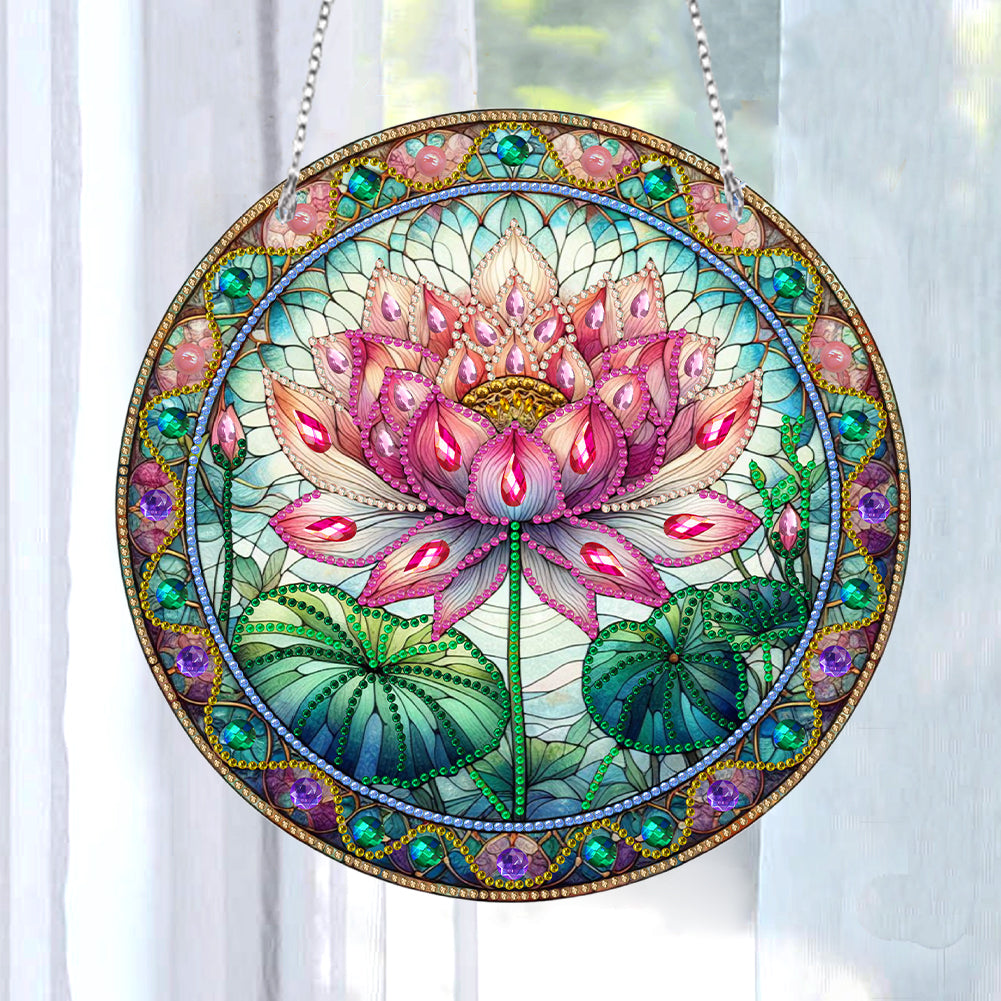 Suncatcher Diamond Painting Art Pendant Colorful Diamond Painting Hanging Decor