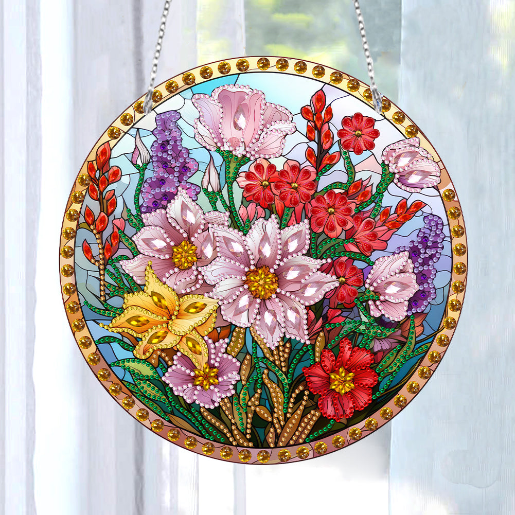 Suncatcher Diamond Painting Art Pendant Colorful Diamond Painting Hanging Decor