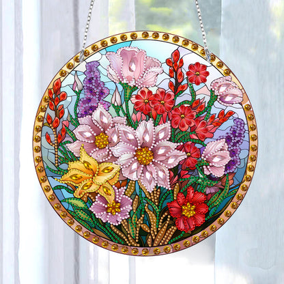Suncatcher Diamond Painting Art Pendant Colorful Diamond Painting Hanging Decor