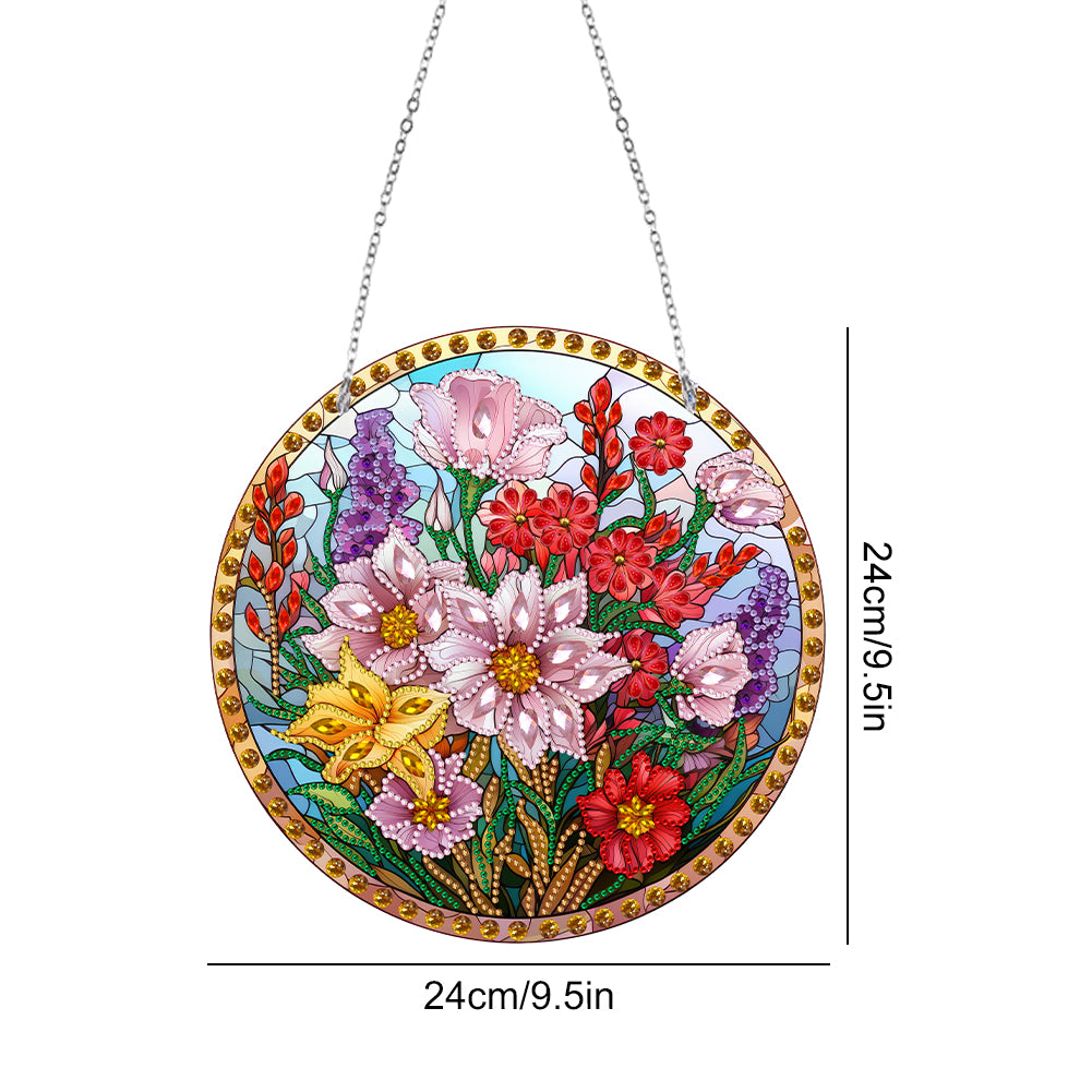 Suncatcher Diamond Painting Art Pendant Colorful Diamond Painting Hanging Decor
