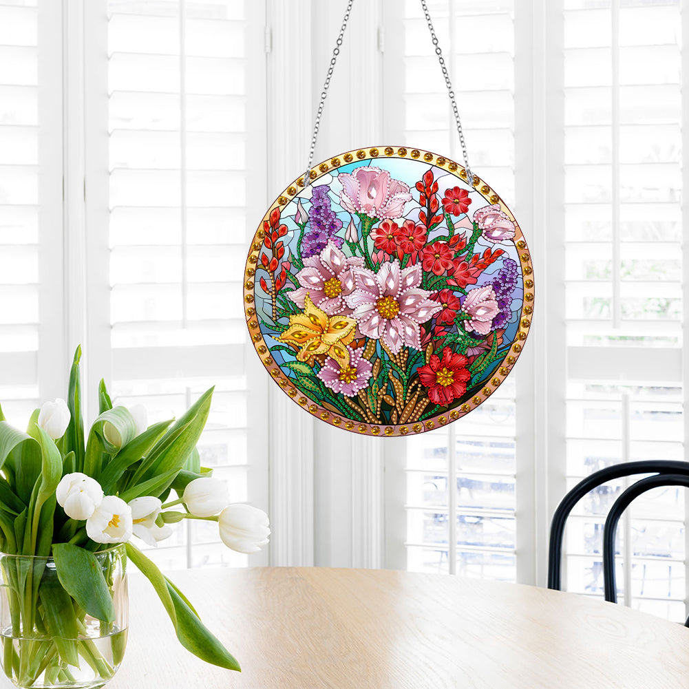 Suncatcher Diamond Painting Art Pendant Colorful Diamond Painting Hanging Decor