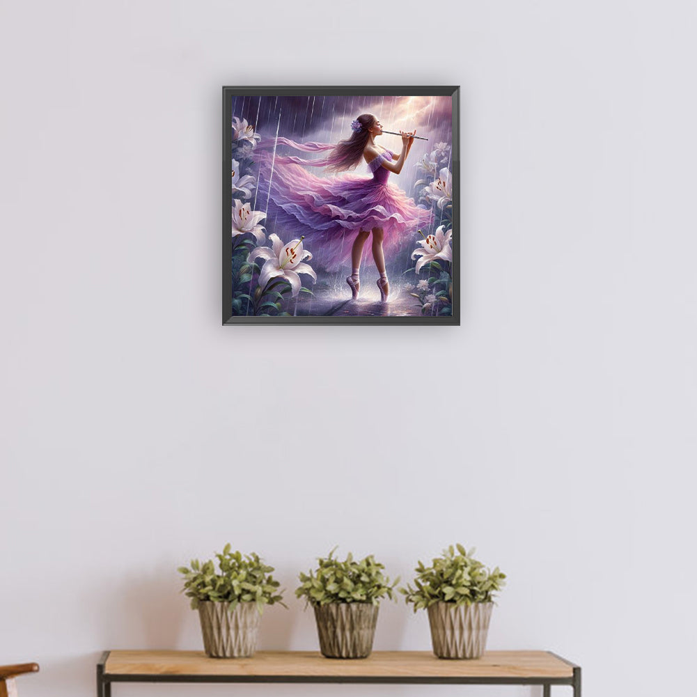 Diamond Painting - Full Round - lily girl (30*30CM)