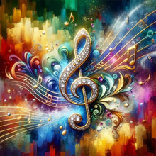 Load image into Gallery viewer, Diamond Painting - Full Round - color music symbols (30*30CM)
