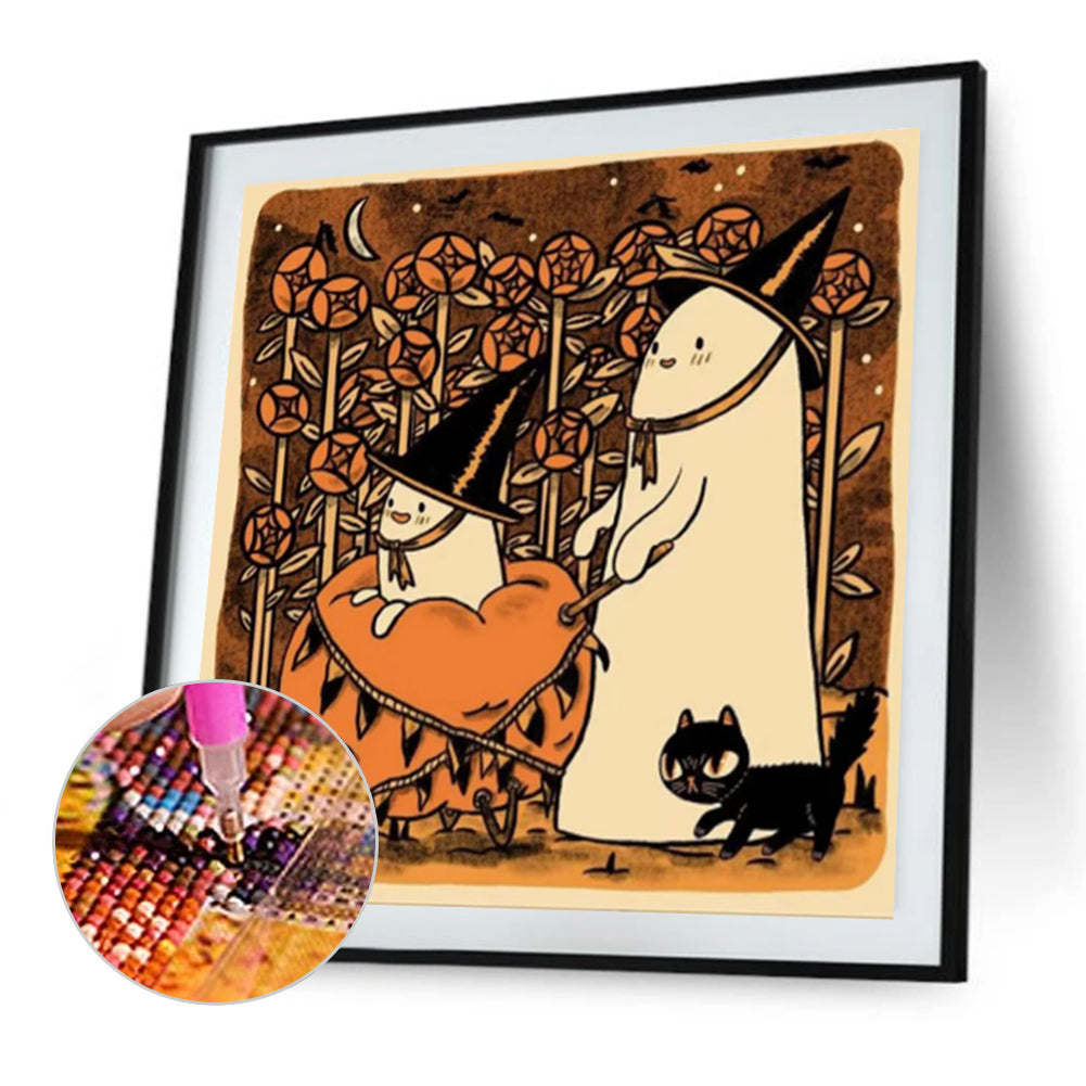 AB Diamond Painting - Full Round - Ghosts' leisure time (30*30CM)