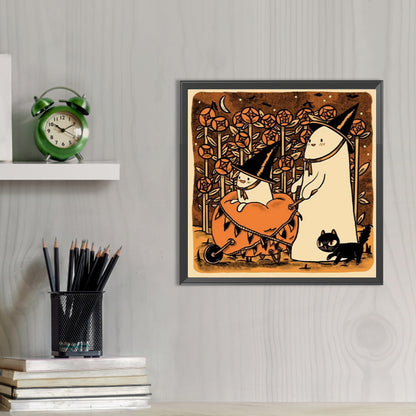 AB Diamond Painting - Full Round - Ghosts' leisure time (30*30CM)