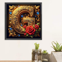 Load image into Gallery viewer, Diamond Painting - Full Round - Flower letter-G (30*30CM)
