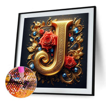 Load image into Gallery viewer, Diamond Painting - Full Round - Flower letter-J (30*30CM)
