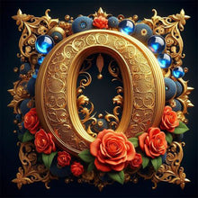 Load image into Gallery viewer, Diamond Painting - Full Round - Flower letter-O (30*30CM)
