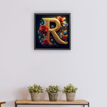 Load image into Gallery viewer, Diamond Painting - Full Round - Flower letter-R (30*30CM)
