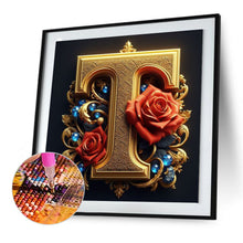 Load image into Gallery viewer, Diamond Painting - Full Round - Flower letter-T (30*30CM)
