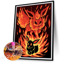 Load image into Gallery viewer, Diamond Painting - Full Round - Silhouette Pikachu (30*40CM)
