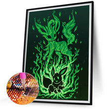 Load image into Gallery viewer, Diamond Painting - Full Round - Silhouette Pikachu (30*40CM)
