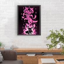 Load image into Gallery viewer, Diamond Painting - Full Round - Silhouette Pikachu (30*40CM)
