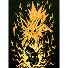 Load image into Gallery viewer, Diamond Painting - Full Round - Silhouette Pikachu (30*40CM)
