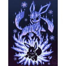 Load image into Gallery viewer, Diamond Painting - Full Round - Silhouette Pikachu (30*40CM)
