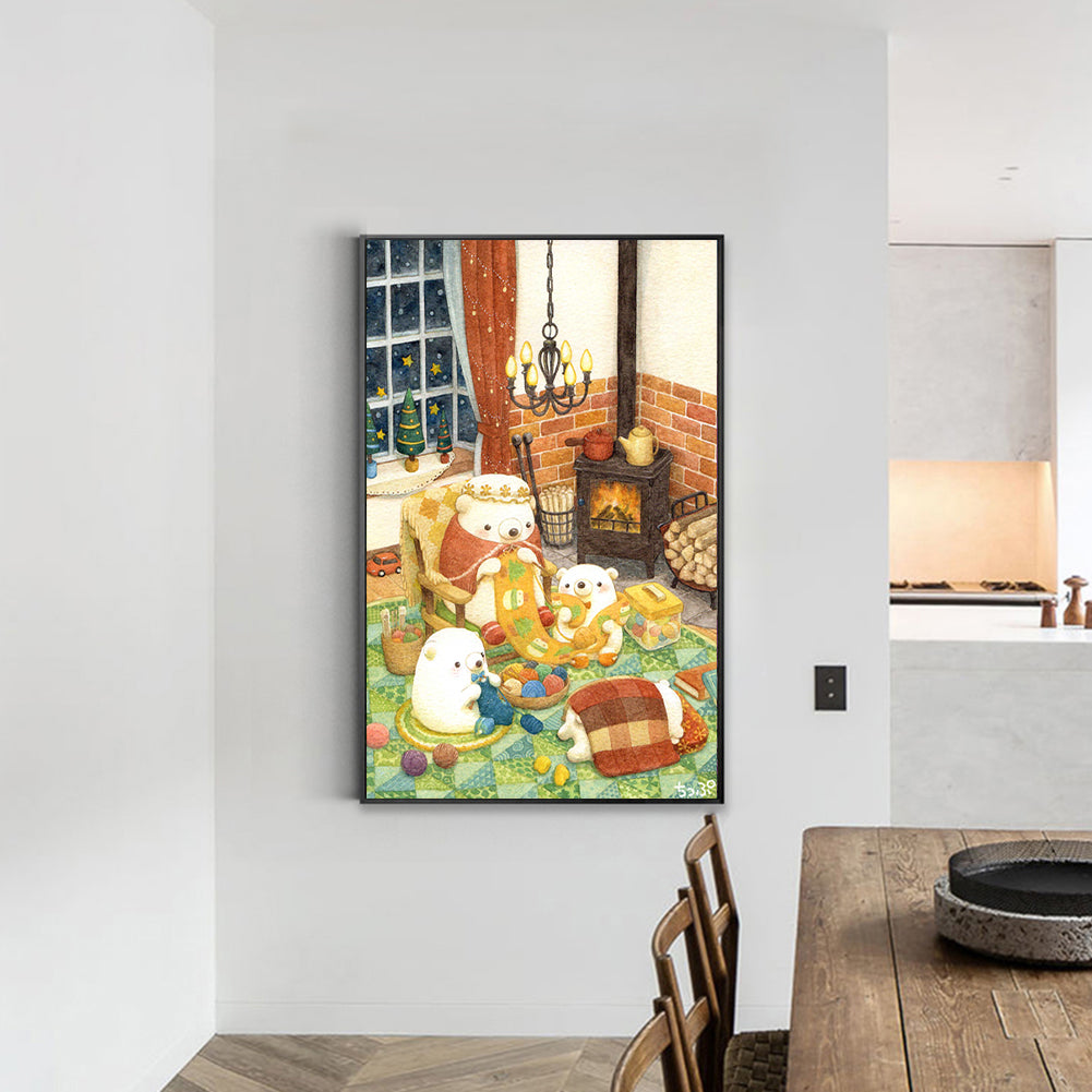 Diamond Painting - Full Round - little bear's life (40*60CM)