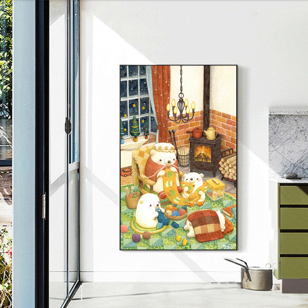 Diamond Painting - Full Round - little bear's life (40*60CM)