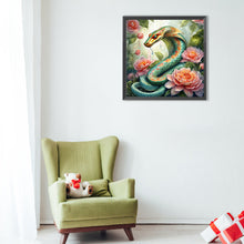 Load image into Gallery viewer, Diamond Painting - Full Round - green bamboo snake (40*40CM)
