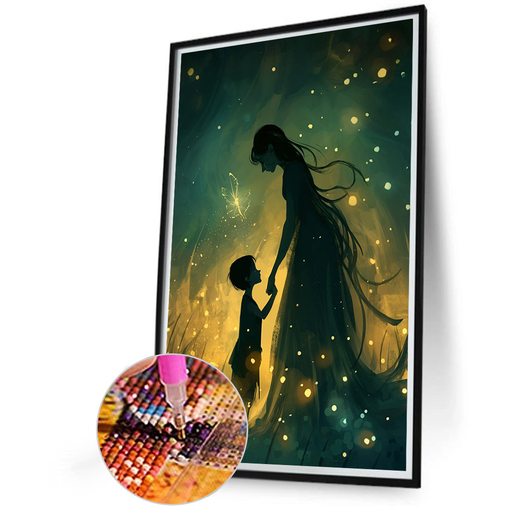Diamond Painting - Full Round - Firefly¡¤Mother and Child (40*60CM)