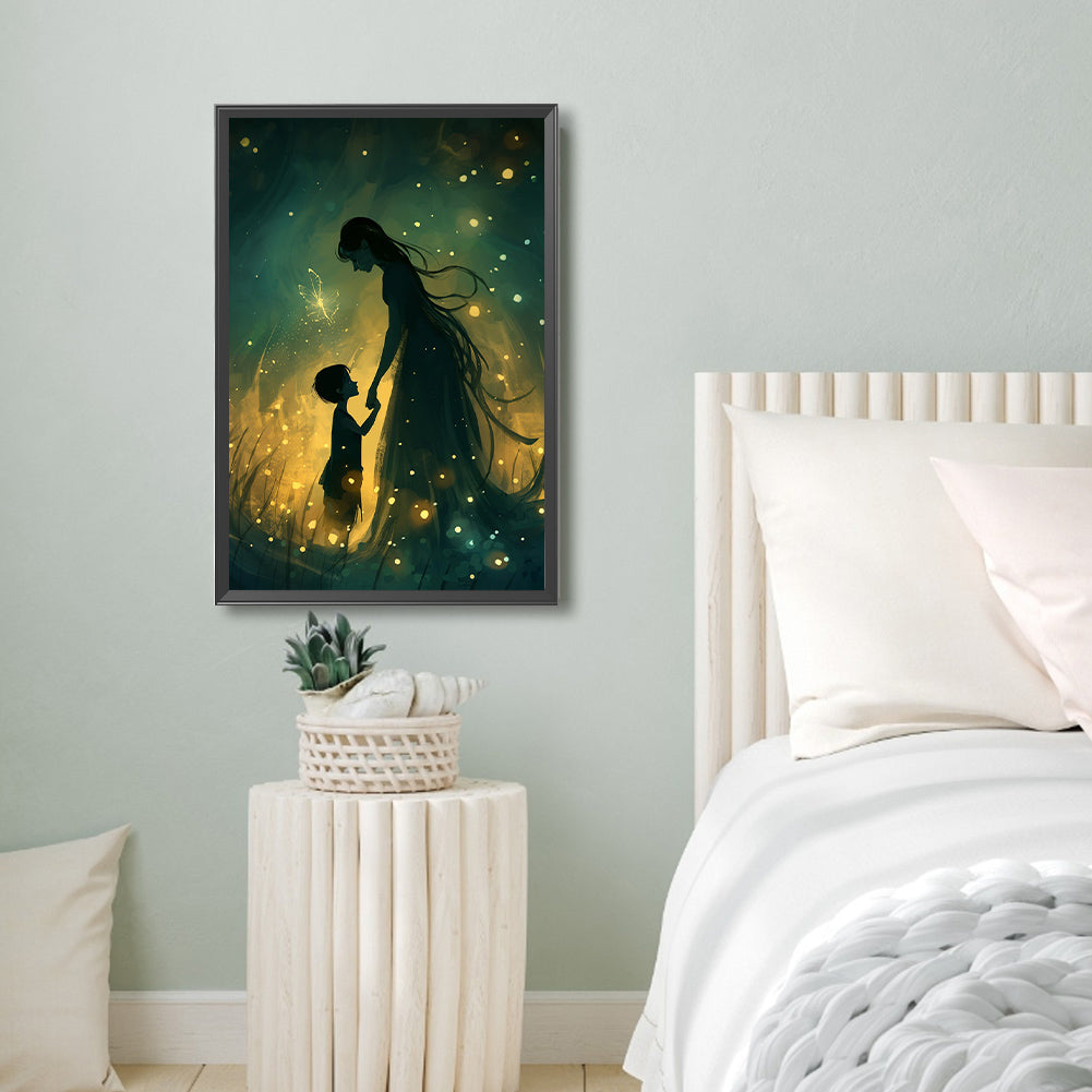 Diamond Painting - Full Round - Firefly¡¤Mother and Child (40*60CM)