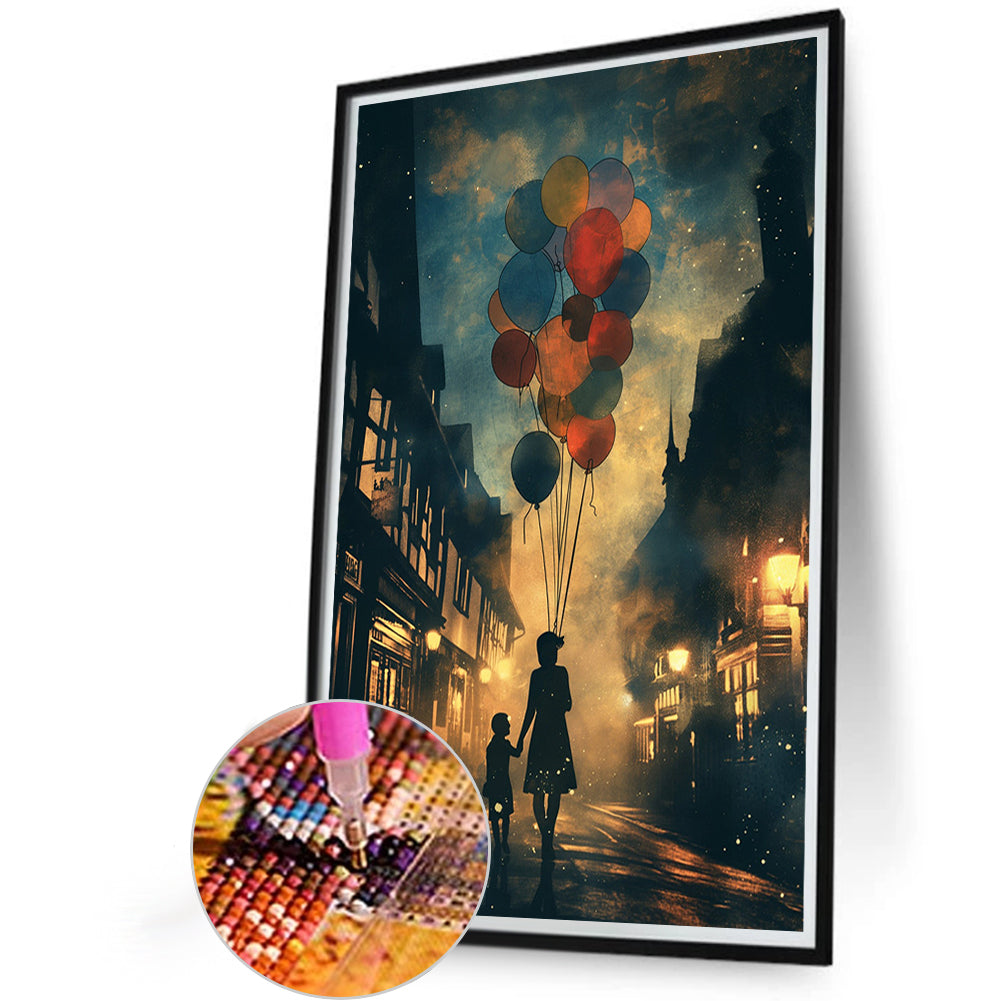 Diamond Painting - Full Round - Balloon¡¤Mother and child (40*60CM)