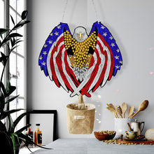 Load image into Gallery viewer, US Independence Day Eagle Diamond Painting Art Pendant Wooden Home Windows Decor
