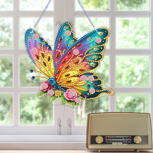 Load image into Gallery viewer, Butterfly Diamond Painting Art Pendant Acrylic Diamond Drawing Hanging Ornament

